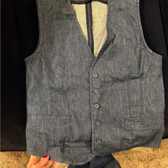 Zara Indigo Denim Vest - Picture 3 of 3